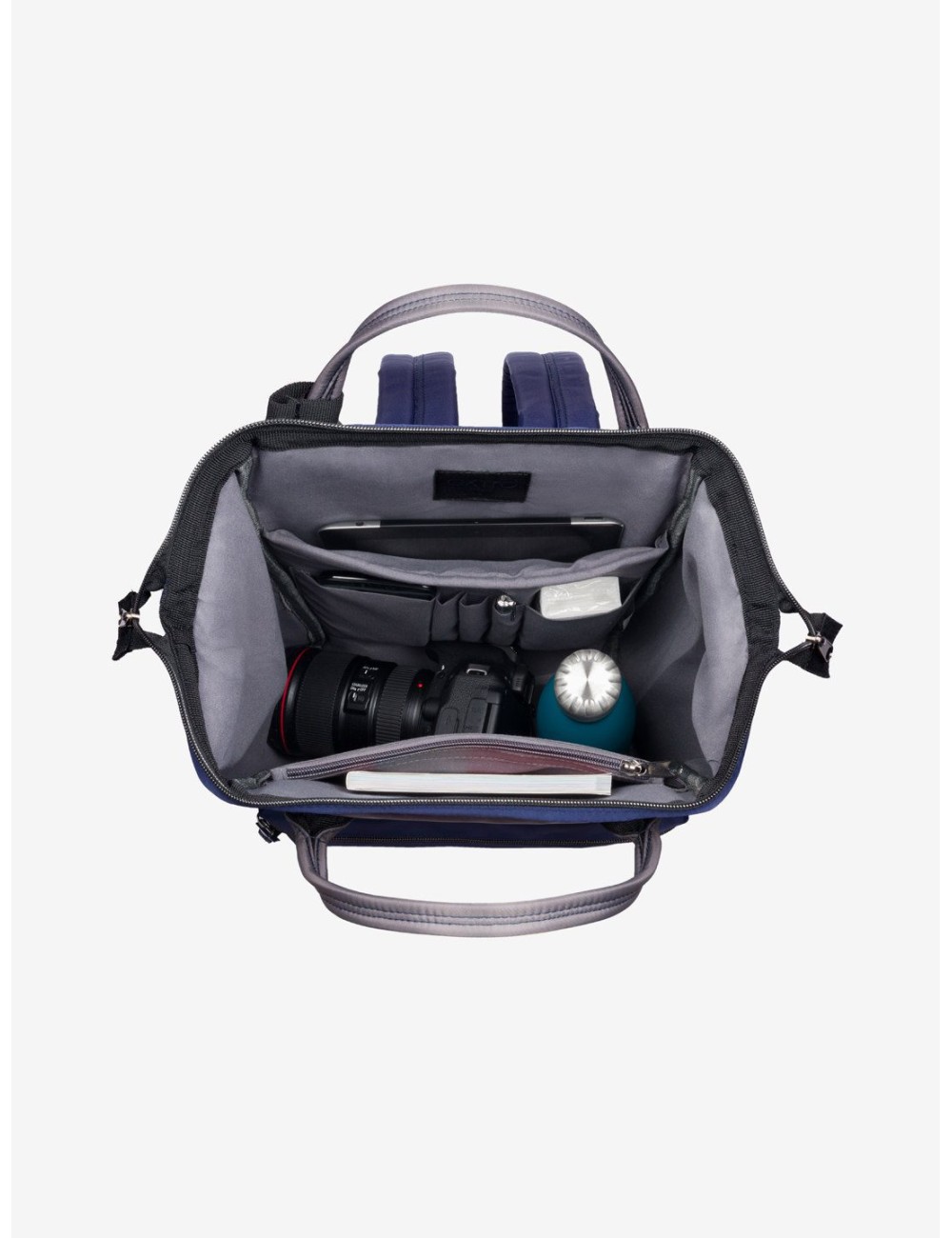 Marea Blu Navy/Grigio – Zaino Borsa ecosostenibile idrorepellente