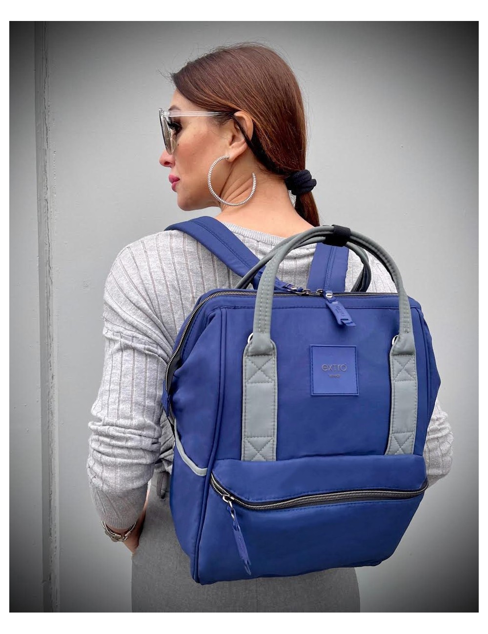 Marea BagPack Navy/Grey – Recycled Water-Resistant Backpack