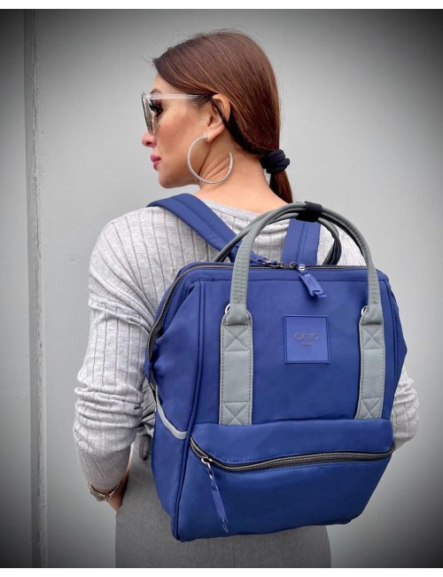 Marea BagPack Navy/Grey – Recycled Water-Resistant Backpack
