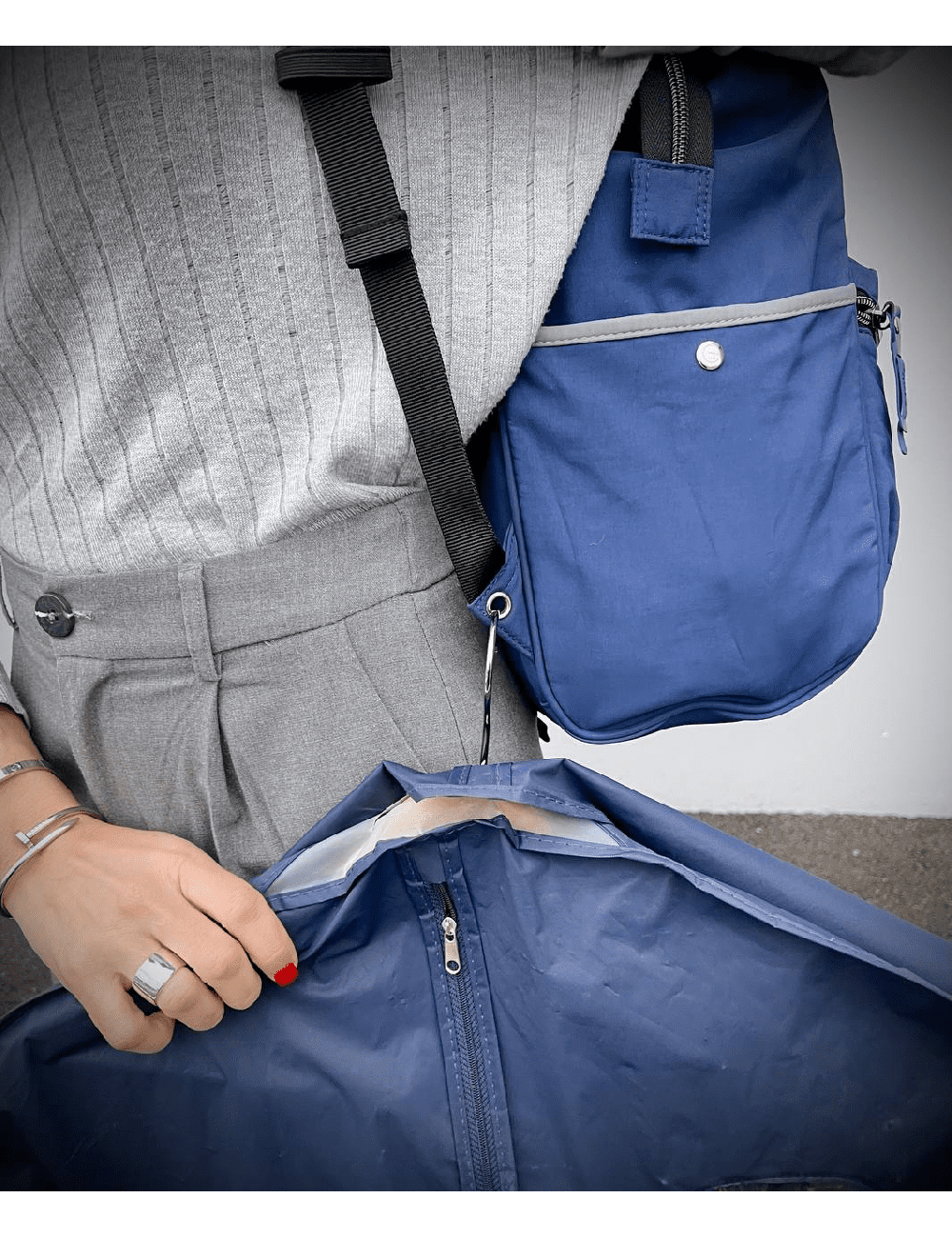 Marea BagPack Navy/Grey – Recycled Water-Resistant Backpack