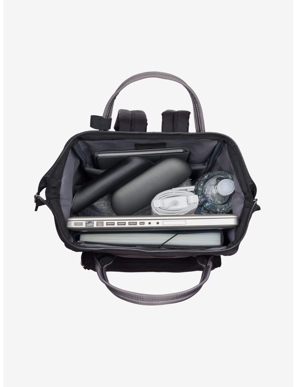 Rio Nero/Grigio Zaino Borsa tessuto riciclato idrorepellente