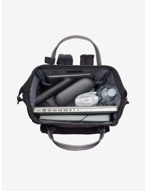 Rio Nero/Grigio Zaino Borsa tessuto riciclato idrorepellente