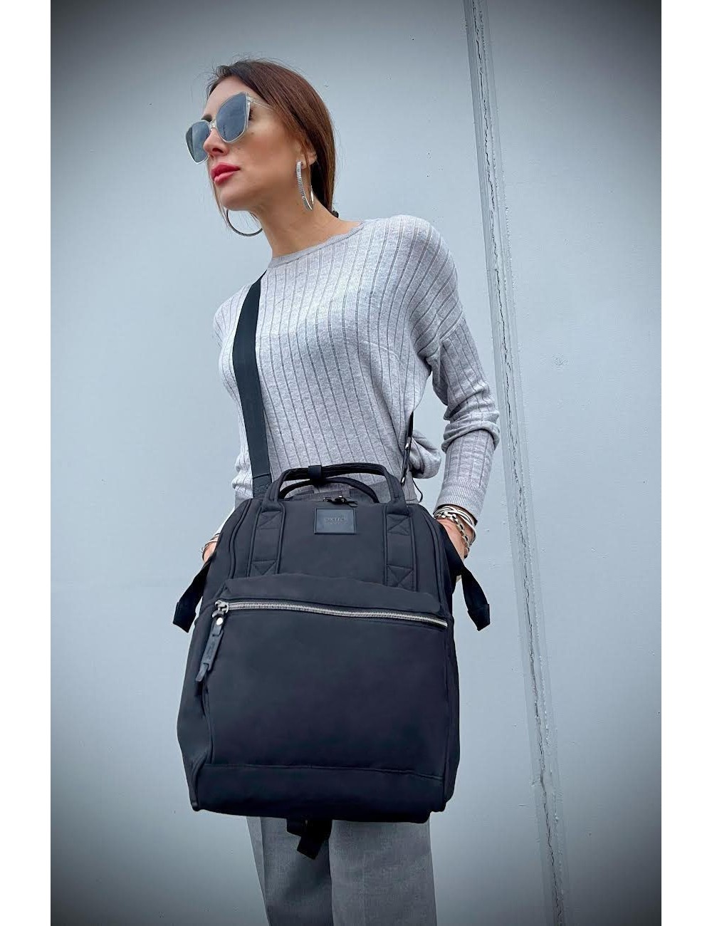 Rio Nero Zaino Borsa tessuto riciclato idrorepellente