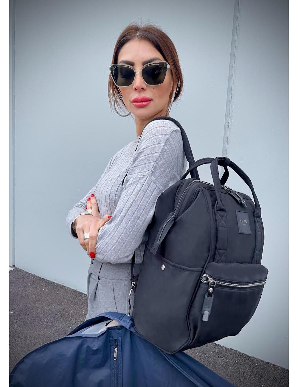 Rio Nero Zaino Borsa tessuto riciclato idrorepellente