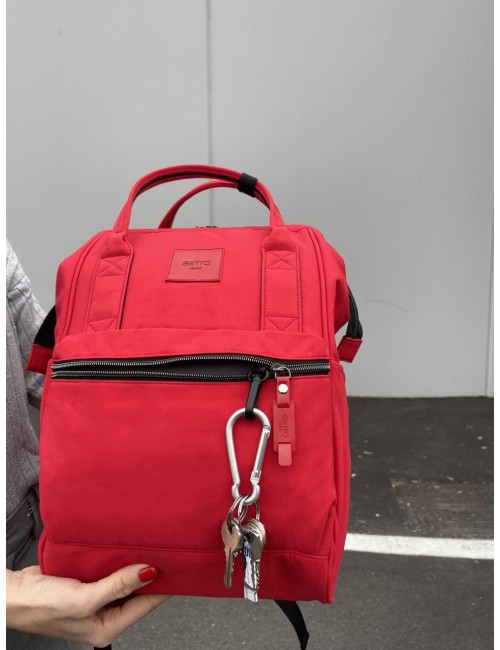 Calle Rosso Zaino Borsa tessuto riciclato idrorepellente