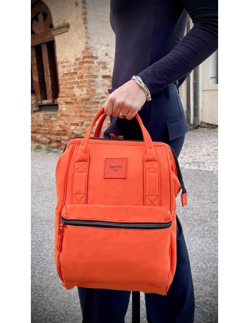 Calle Arancio Zaino Borsa tessuto riciclato idrorepellente