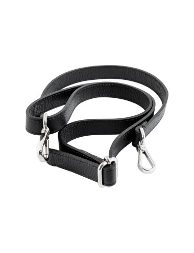 Tracolla nera in pelle - Made in Italy