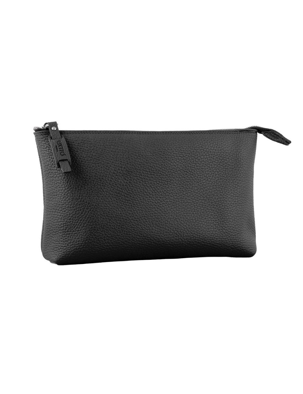 Large Black Leather Pouch | Handmade in Venice | Extrò