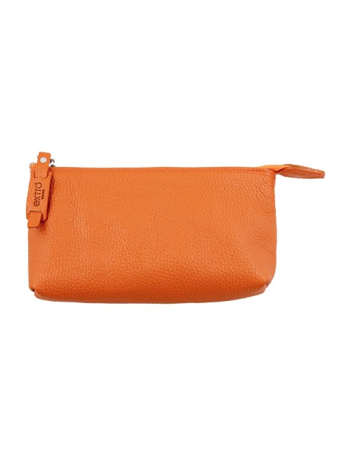 Orange Leather Pouch | Handmade in Venice | Extrò