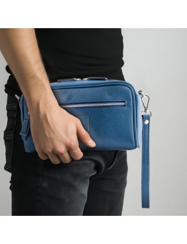 Pochette Pelle Blu | Made in Italy | Extrò Venice