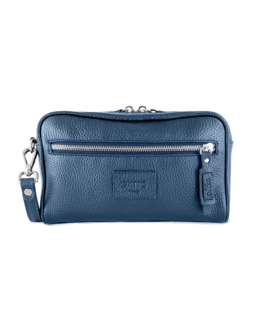 Pochette Pelle Blu | Made in Italy | Extrò Venice