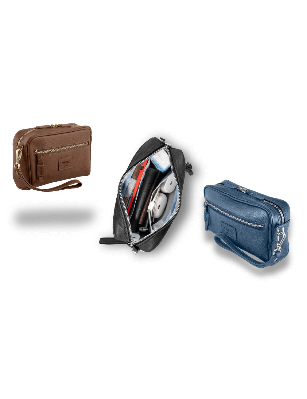 Pochette in Pelle Blu – Made in Italy