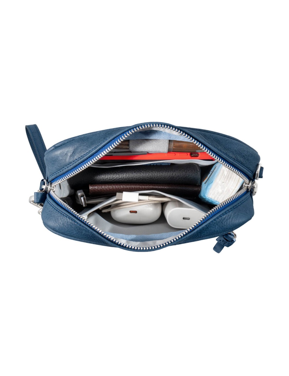 Pochette Pelle Blu | Made in Italy | Extrò Venice
