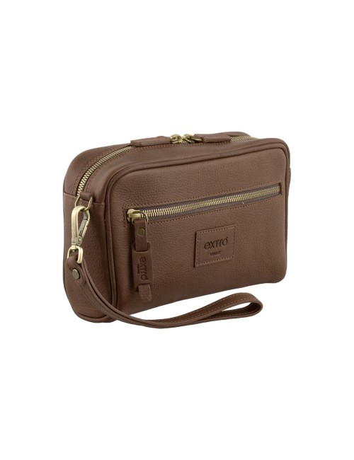 Pochette Cuoio Toscano Marrone | Made in Italy | Extrò