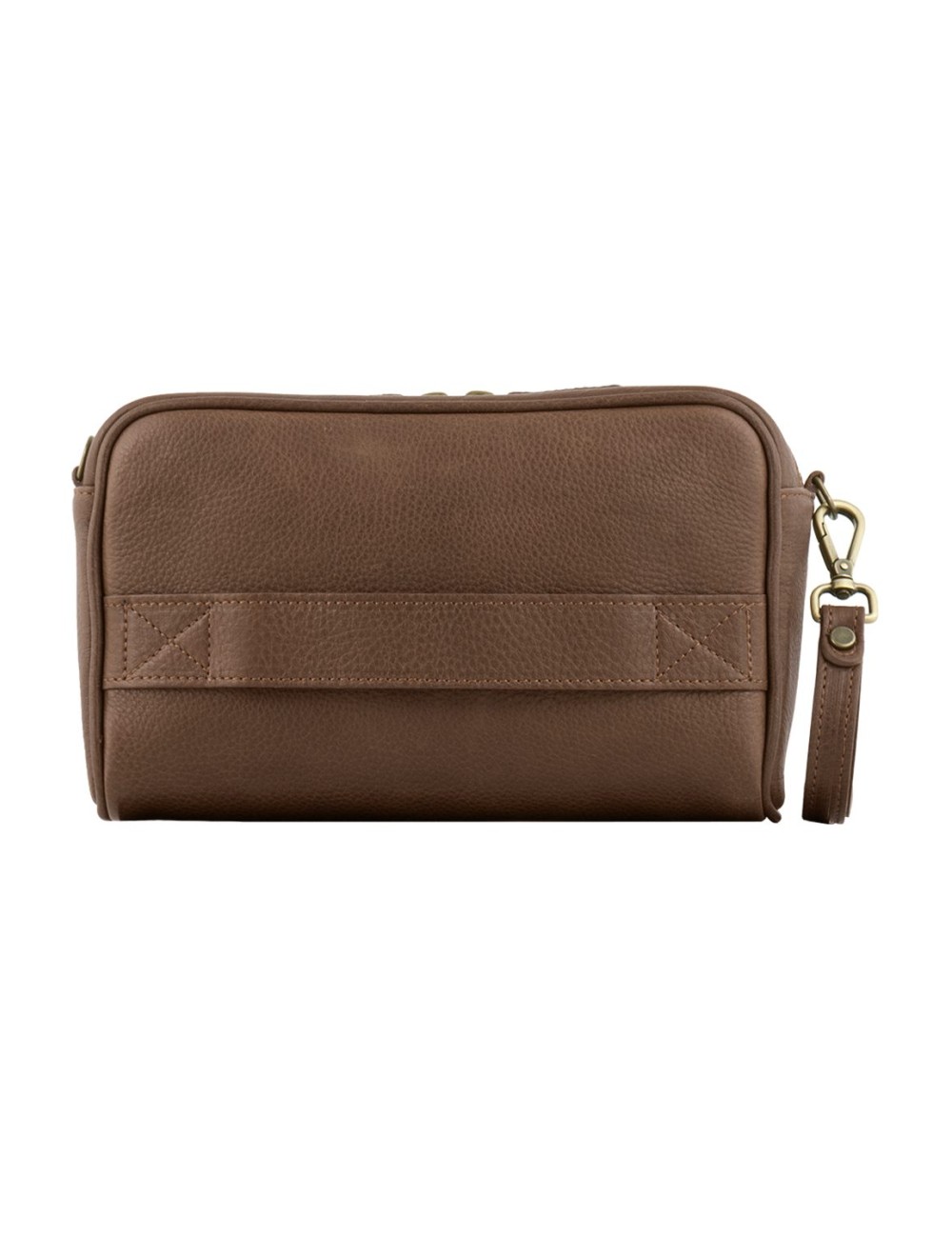 Brown Tuscan Leather Pochette | Made in Italy | Extrò