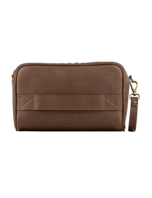Brown Tuscan Leather Pochette | Made in Italy | Extrò