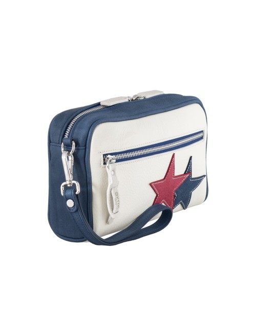 Pochette "2 Stars" Pelle Vintage - Made in Italy