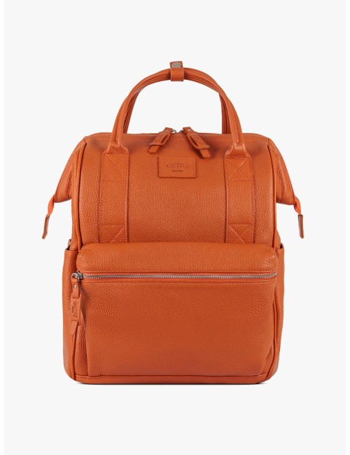 Arsenale Orange Leather BagPack | Made in Italy | Extrò