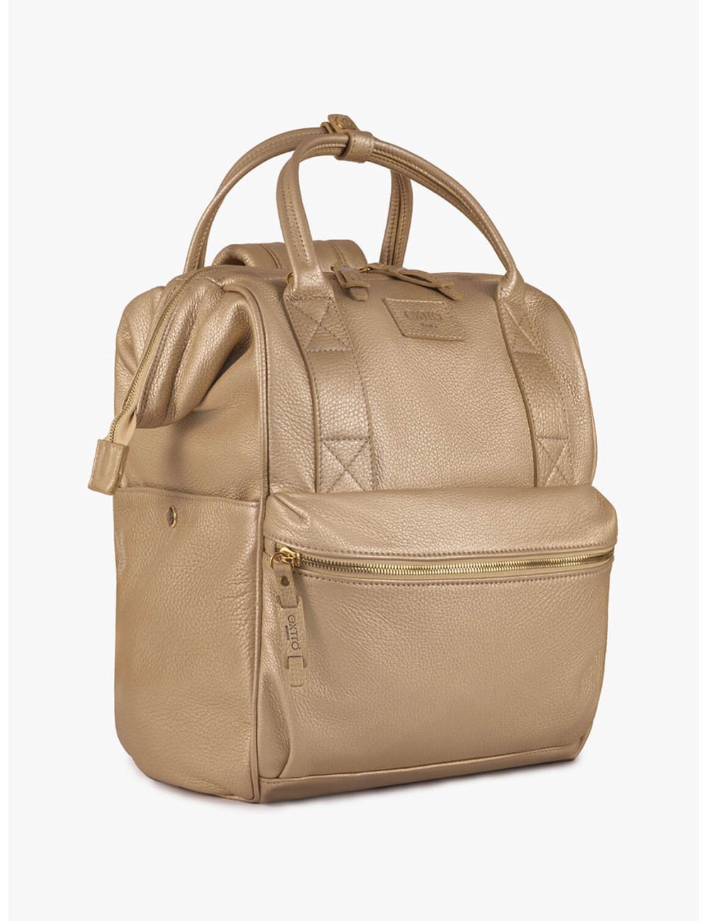 Ca' d'Oro Gold Leather BagPack | Made in Italy | Extrò