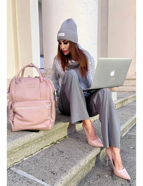 Santa Lucia BagPack Pelle Rosa | Made in Italy