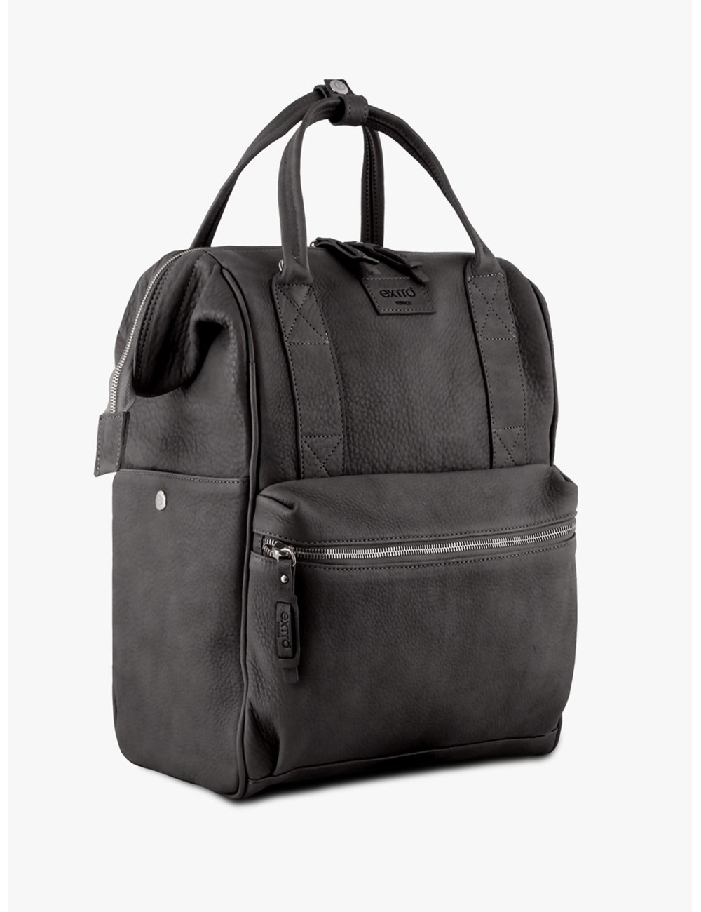 Dogana Black Tuscan Leather BagPack | Made in Italy | Extrò