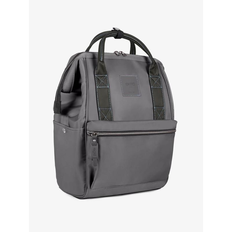 Borsa Zaino Grigio Cuciture Azzurre Metropolitan Collection 20 lt