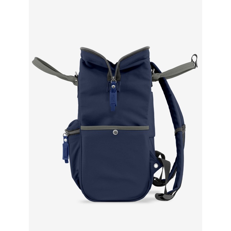 Marea Blu Navy Grigio Zaino Borsa tessuto riciclato idrorepellente