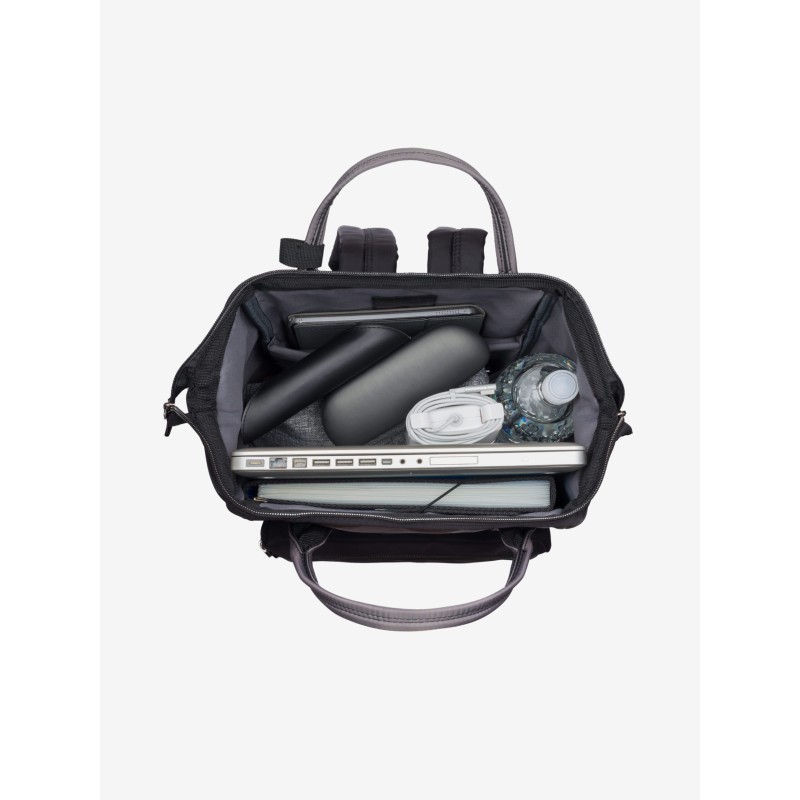 Rio Nero/Grigio Zaino Borsa tessuto riciclato idrorepellente