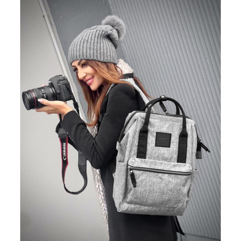 Bàcaro Grigio Zaino Borsa tessuto riciclato idrorepellente