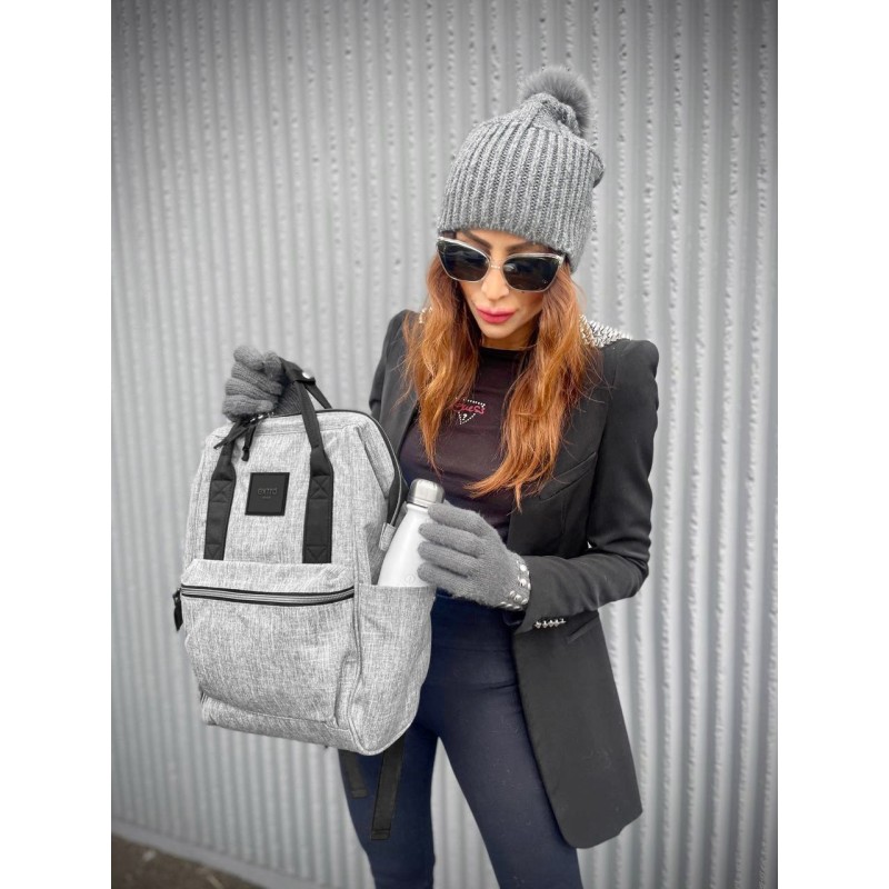 Bàcaro Grigio Zaino Borsa tessuto riciclato idrorepellente