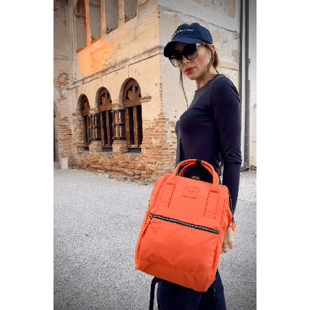 Calle Arancio Zaino Borsa tessuto riciclato idrorepellente