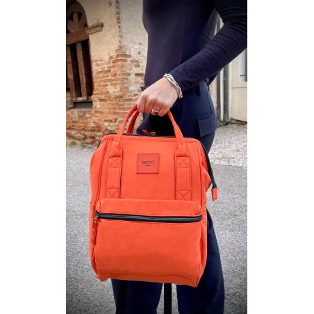 Calle Arancio Zaino Borsa tessuto riciclato idrorepellente