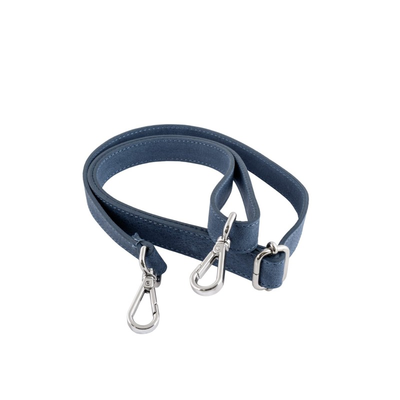 Tracolla pelle Blu  "Stars" - Made Italy