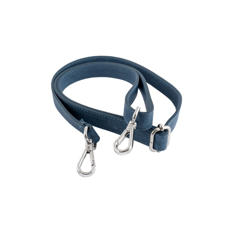 Tracolla pelle Blu  "Stars" - Made Italy