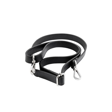 Tracolla nera in pelle - Made in Italy