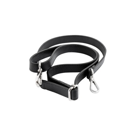 Tracolla nera in pelle - Made in Italy