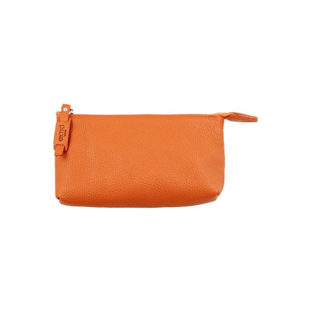 Pouch in Vera Pelle Italiana Artigianale Arancione – Lavorazione a Mano a Venezia 21 x 12 x 5,5 cm