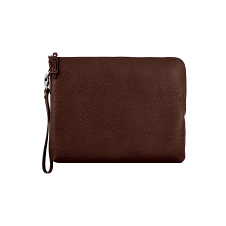 Porta PC in Vera Pelle Italiana realizzata a mano in Venezia – Marrone 32 × 25 × 2,5 cm