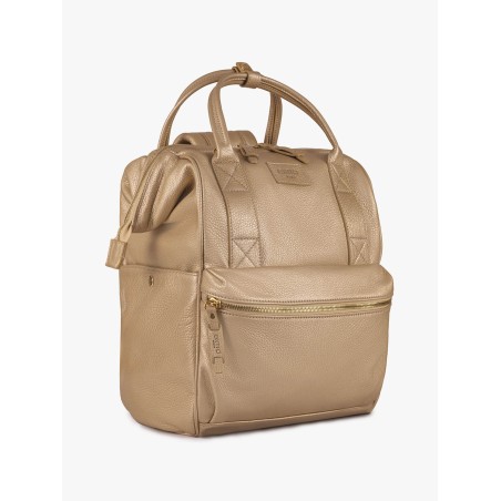 Ca' d'Oro Gold Leather BagPack | Made in Italy | Extrò