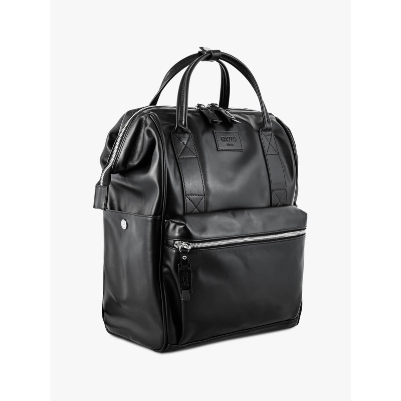 Doge Black Leather BagPack | Made in Italy | Extrò Venice
