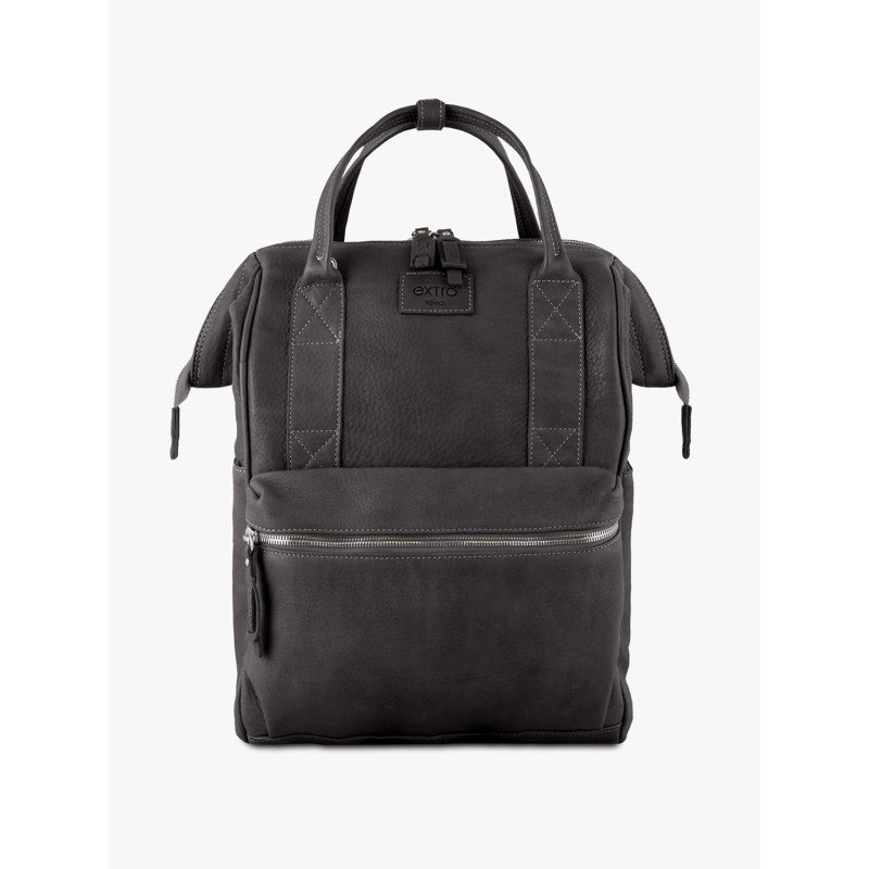 Dogana Black Tuscan Leather BagPack | Made in Italy | Extrò