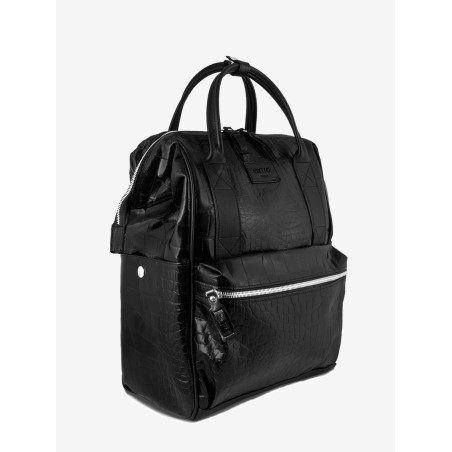 Coccodrillo Black BagPack Pelle | Made in Italy | Extrò
