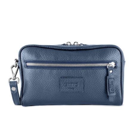 Pochette in Pelle Blu – Made in Italy