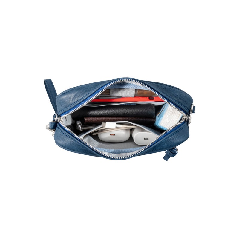 Blue Leather Pochette | Made in Italy | Extrò Venice