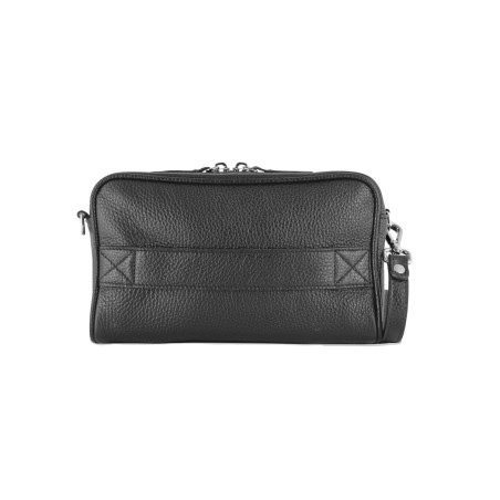 Black Leather Pochette | Made in Italy | Extrò Venice
