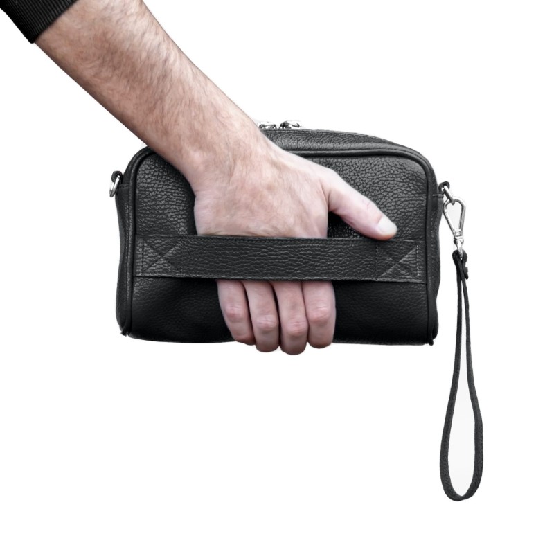 Pochette in Pelle Nera  – Made in Italy