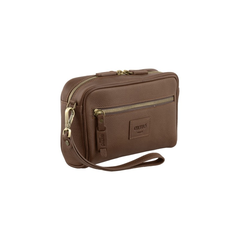 Pochette Cuoio Toscano Marrone | Made in Italy | Extrò
