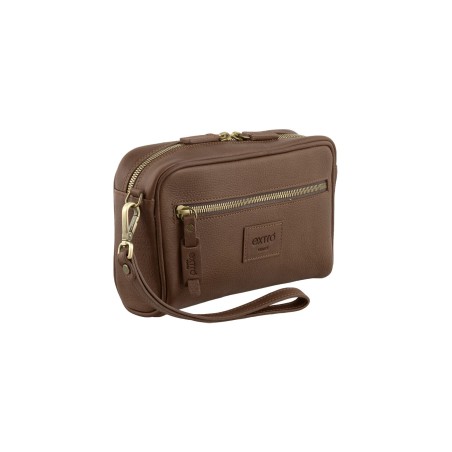 Brown Tuscan Leather Pochette | Made in Italy | Extrò