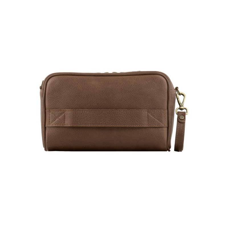 Brown Tuscan Leather Pochette | Made in Italy | Extrò