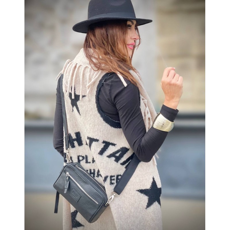 Black Leather Pochette | Made in Italy | Extrò Venice
